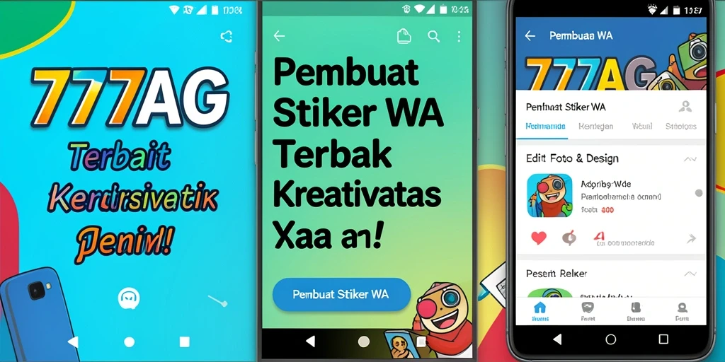 Antarmuka pengguna 777AG untuk pembuatan stiker WA yang menarik.