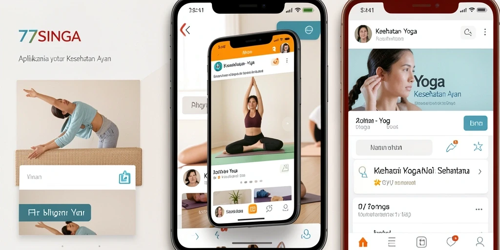 Tampilan antarmuka aplikasi Yoga 77SINGA yang memudahkan navigasi.