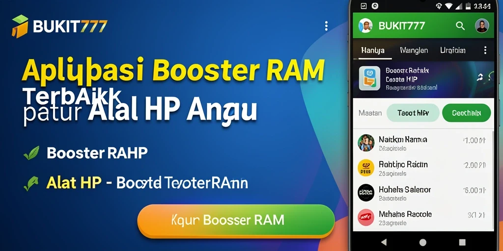 Tampilan antarmuka BUKIT777 yang sederhana dan fungsional untuk mengoptimalkan RAM.