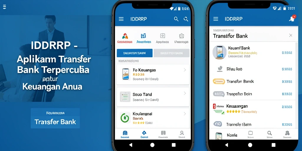 Tampilan antarmuka aplikasi IDRRP untuk transfer bank yang efisien.