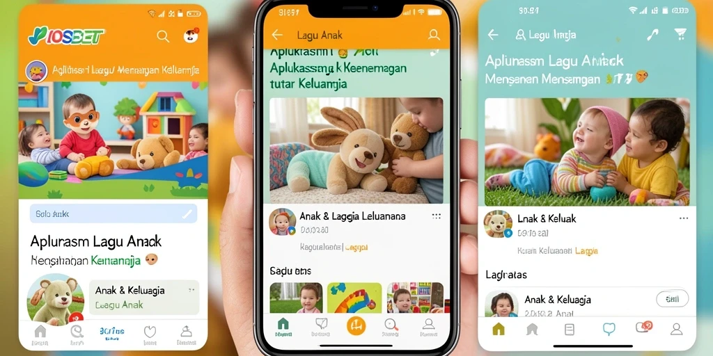 Antarmuka pengguna IOSBET yang menarik untuk lagu anak.