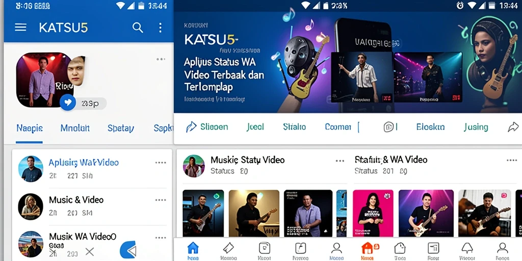 Tampilan antarmuka KATSU5 yang memudahkan pengguna untuk menemukan video.