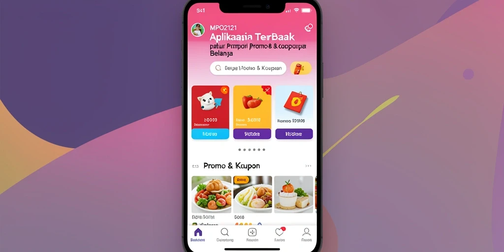 Tampilan antarmuka MPO2121 dengan berbagai promo dan kupon menarik.