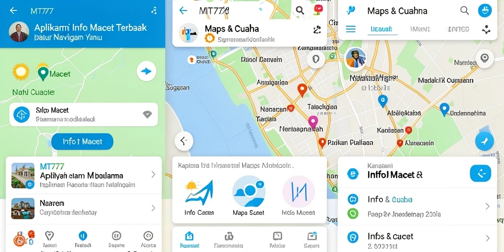 Antarmuka aplikasi Info Macet MT777 yang informatif dan interaktif.
