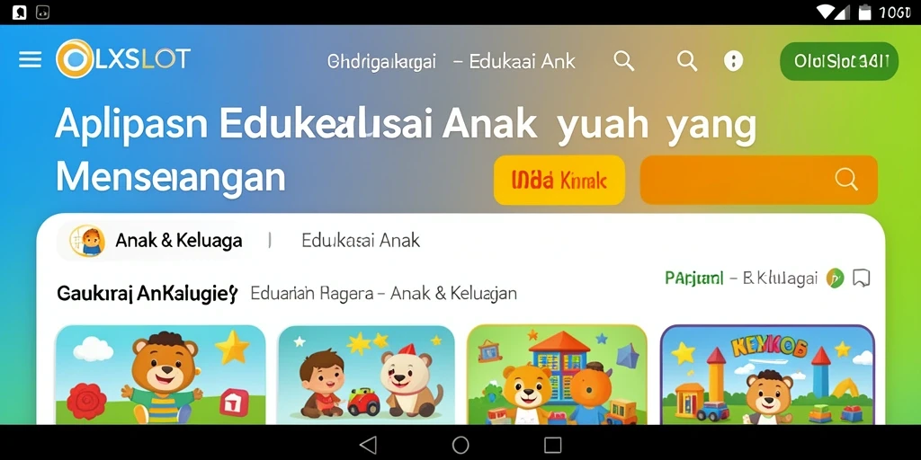 Tampilan antarmuka OLXSLOT yang menarik dan edukatif untuk anak-anak.