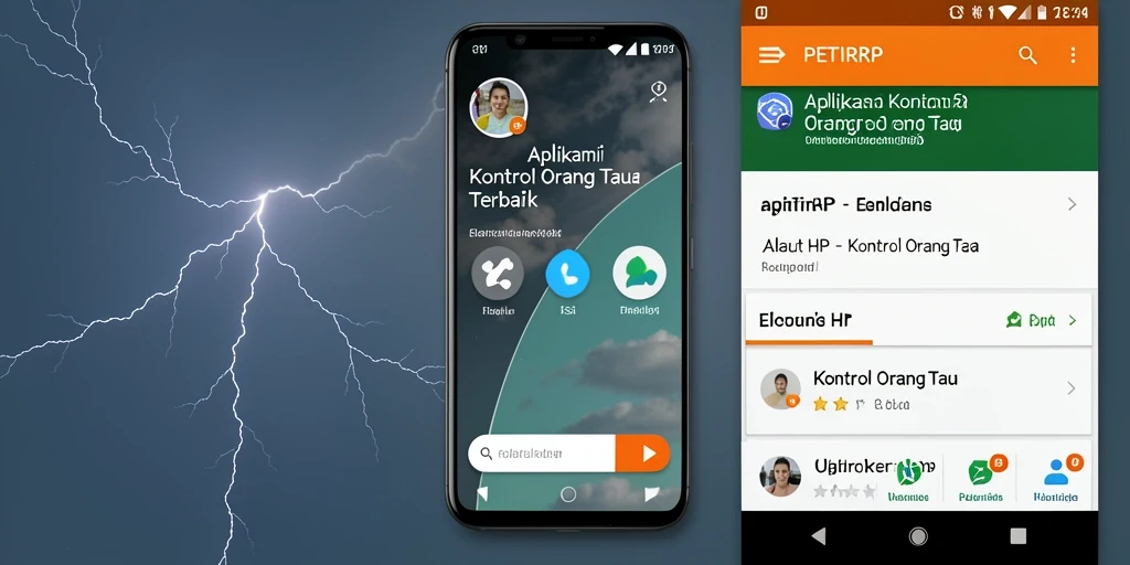 Antarmuka pengguna PETIRRP yang ramah untuk kontrol orang tua.