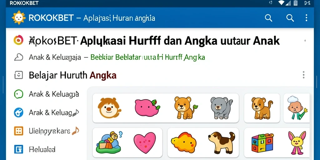 Antarmuka ROKOKBET menampilkan berbagai aktivitas belajar yang interaktif.
