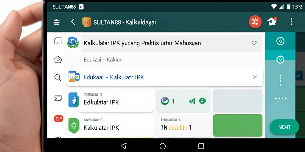 Antarmuka SULTAN88 untuk Kalkulator IPK yang mudah digunakan.