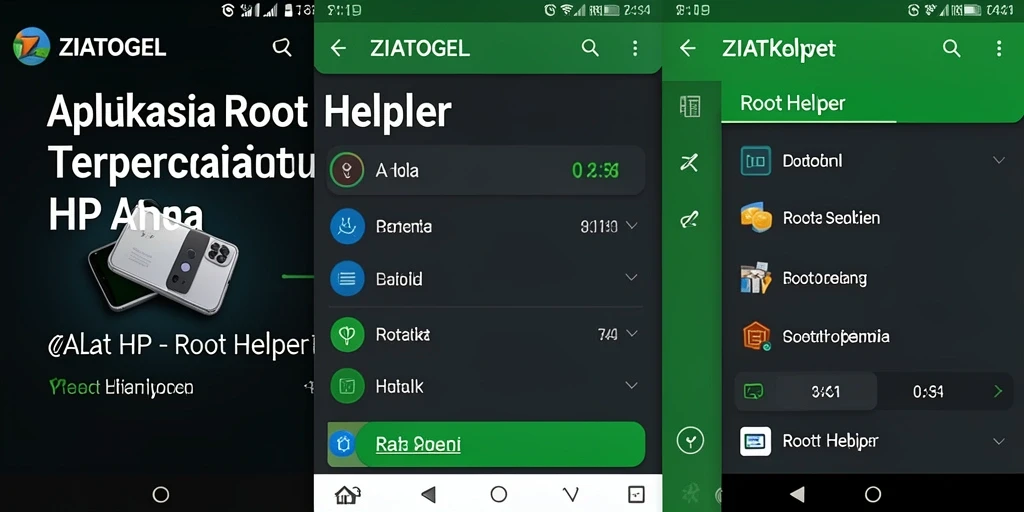 Antarmuka ZIATOGEL yang memudahkan proses rooting perangkat.